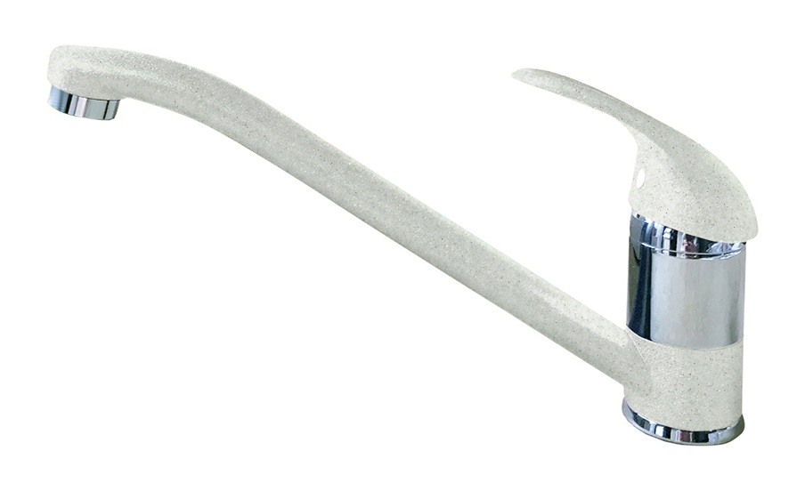 Кухонный смеситель Z-3321 белый GranFest QUARZ