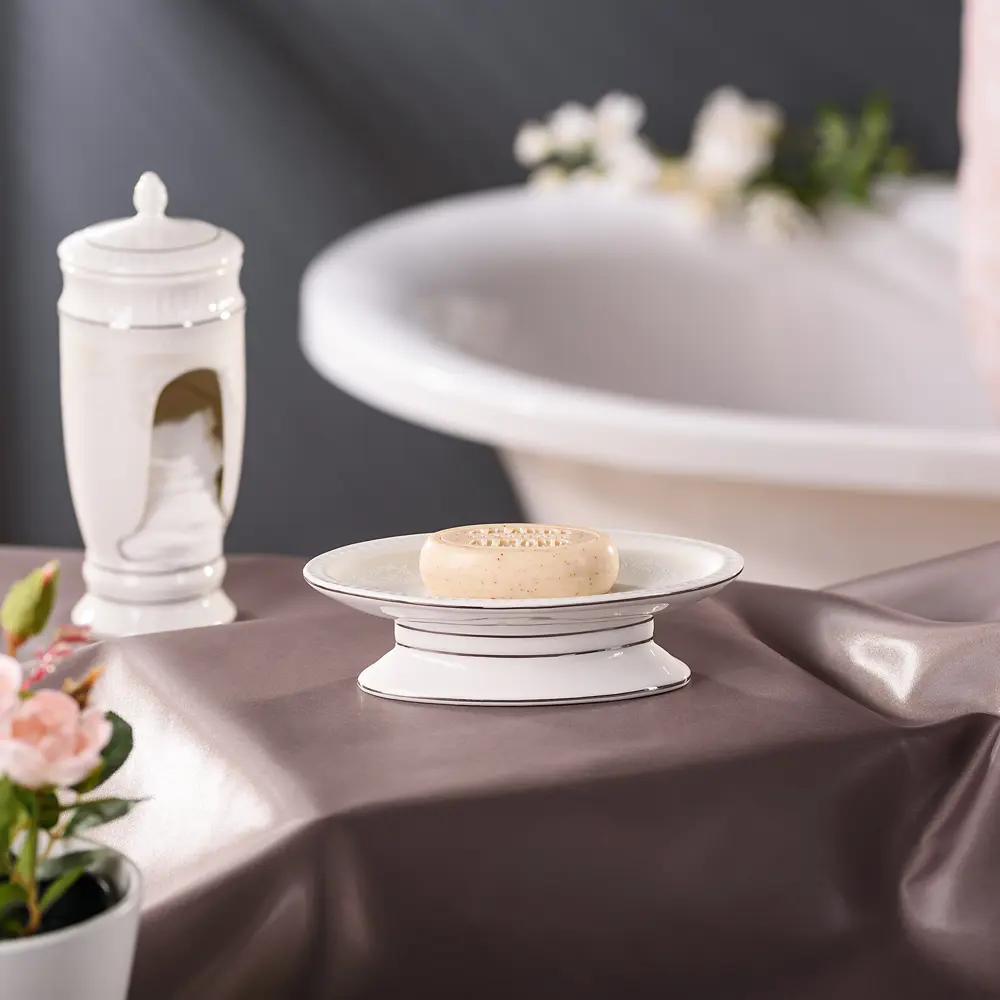 Мыльница настольная Wess «Elegance» керамика цвет белый 13723603 STLM-2028299 - Вид №5