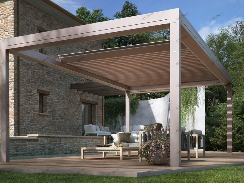 PRATIC F.lli ORIOLI Пристенная пергола со сдвижной крышкой Brera sun-id-1493613