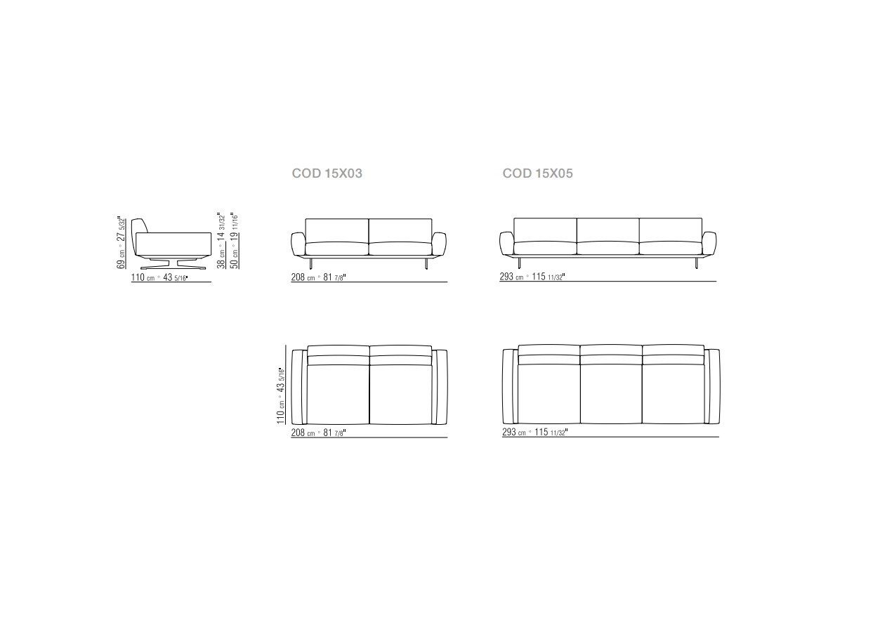3-местный съемный тканевый диван Flexform Soft Dream ARCH-00148590 - Вид №4