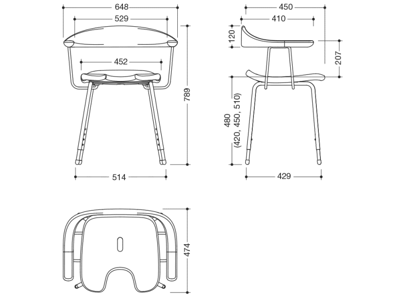 802.51.32240 Табурет для душа премиум HEWI Sitzen  - Вид №3