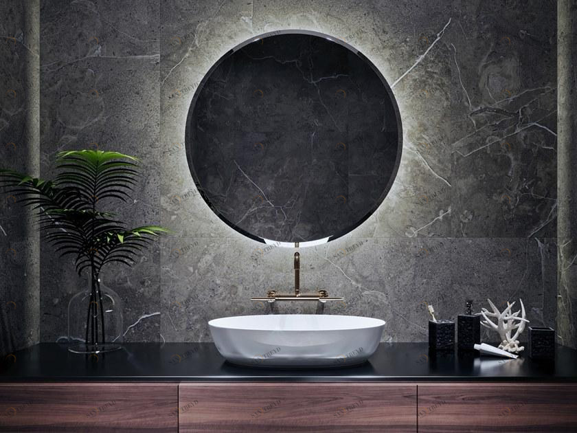 ESS Easy Drain Круглое зеркало со встроенной подсветкой Victoria sun-id-1444895