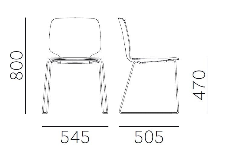 Штабелируемый стул для салазок Pedrali Babila ARCH-00076484 - Вид №2