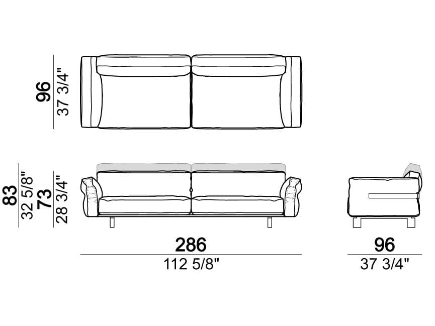 Кожаный диван In Stock Arketipo ARCH-00140584 - Вид №5