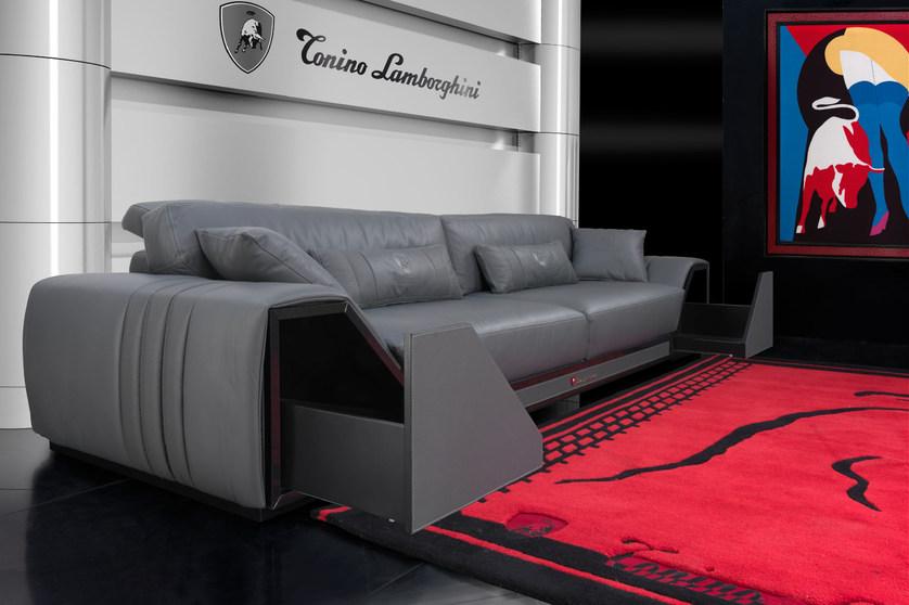 Tonino Lamborghini Casa 3-х местный кожаный диван с обивкой Long beach sun-id-1503395 - Вид №2