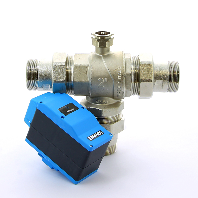 Кран шаровой с разъемными соединениями НН трехходовой MODULO PLUS с сервоприводом EMMETI 2" 01425714 - Вид №5