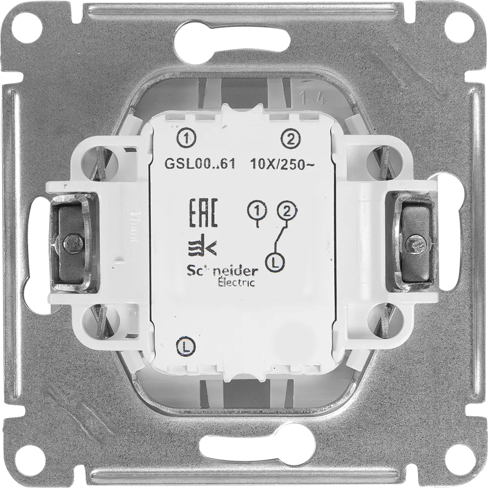 Выключатель проходной встраиваемый Systeme Electric Glossa СХ6 1 клавиша цвет платиновый 84730747 STLM-2093348 - Вид №2