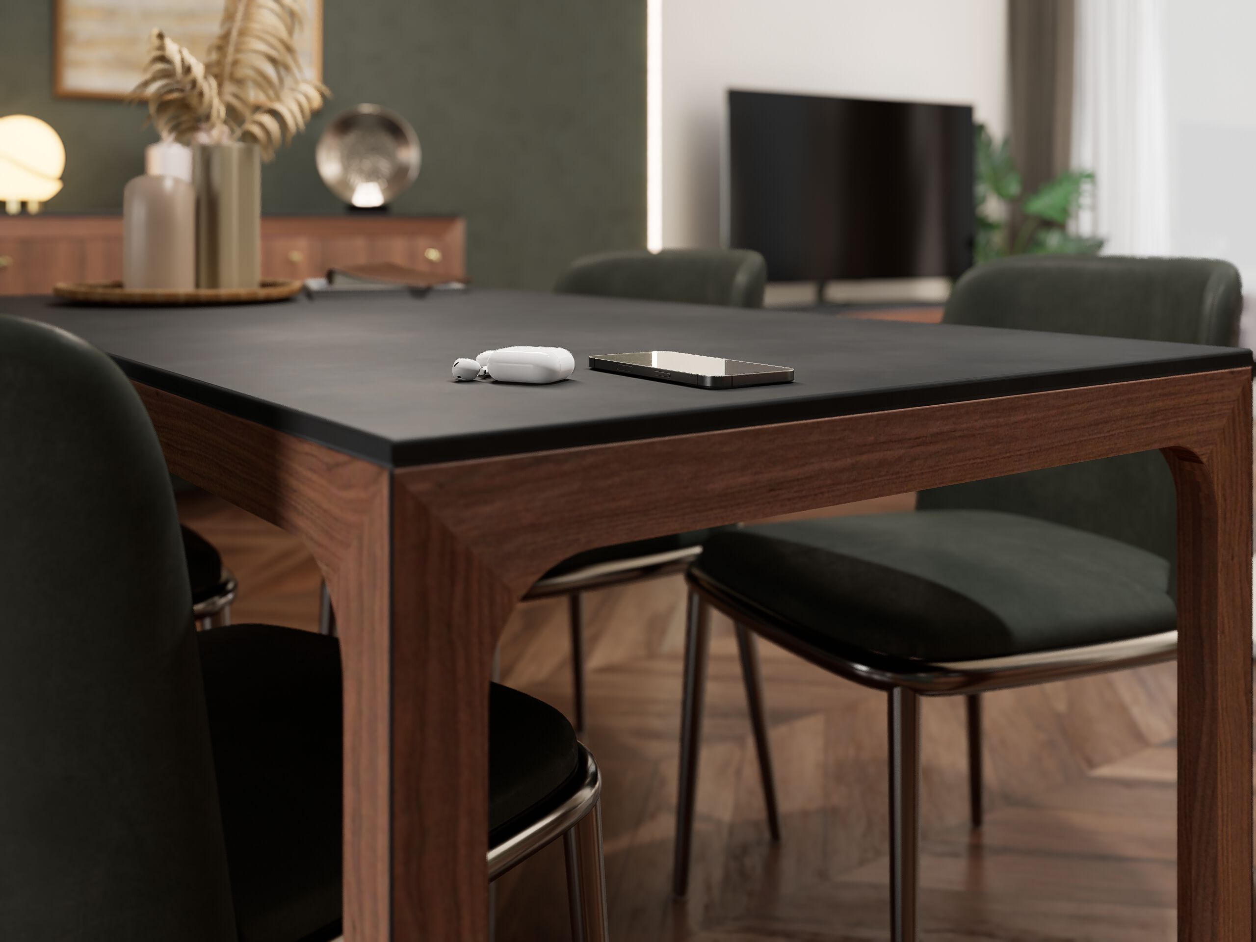 Стол из орехового дерева с столешницей из смолы Antoine Perdrieau Marietti ARCH-00041486 - Вид №2