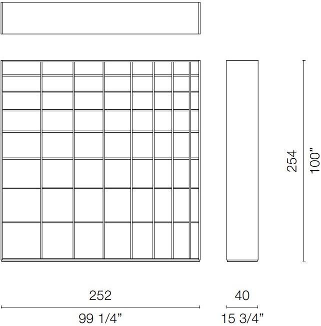 Cappellini Книжный шкаф двусторонний лакированный  Pc_7  - Вид №4