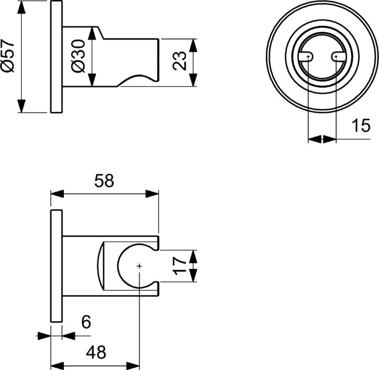 BC806XG Фиксированный держатель для душевой лейки Ideal Standard IDEALRAIN - Вид №3