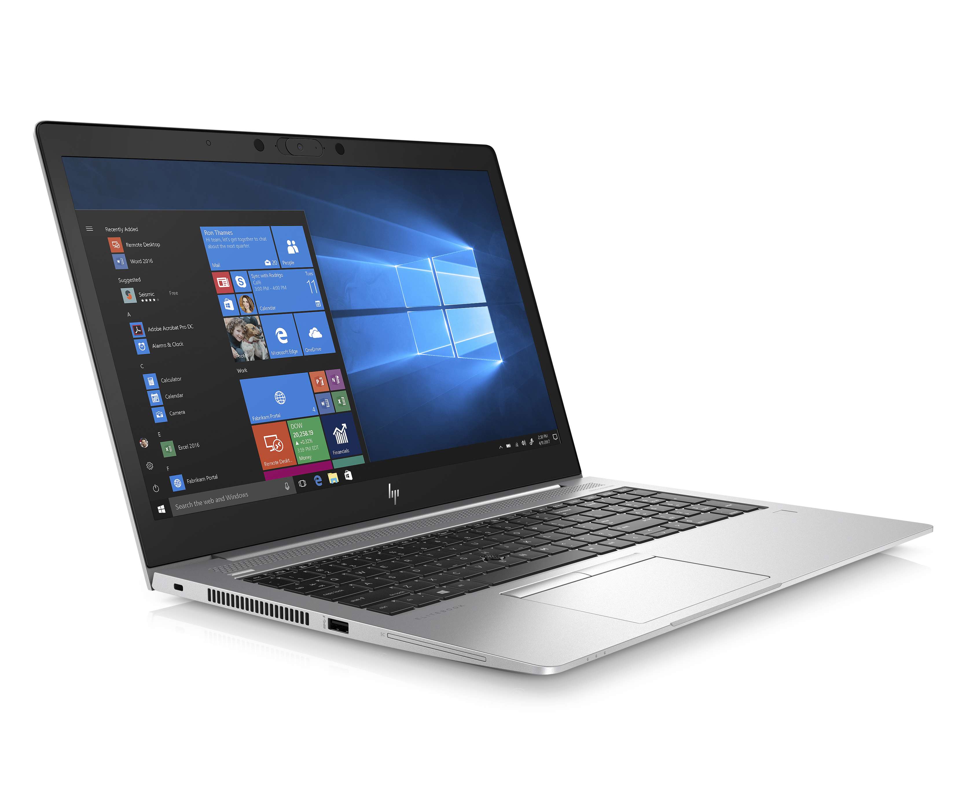 7KP05EA#ACB elitebook 850 g6 15.6"(1920x1080)/intel core i5 8265u(1.6ghz)/8192mb/512ssdgb/nodvd/int:intel hd graphics 620/50whr/war 3y/1.78kg/silver/w10pro + ir cam, 400 nit HP Santreyd  - Вид №1