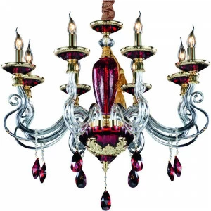 Подвесная люстра Divinare Simona 5125/10 LM-8 DIVINARE ДИЗАЙНЕРСКИЕ, SIMONA RED 074994 Красный