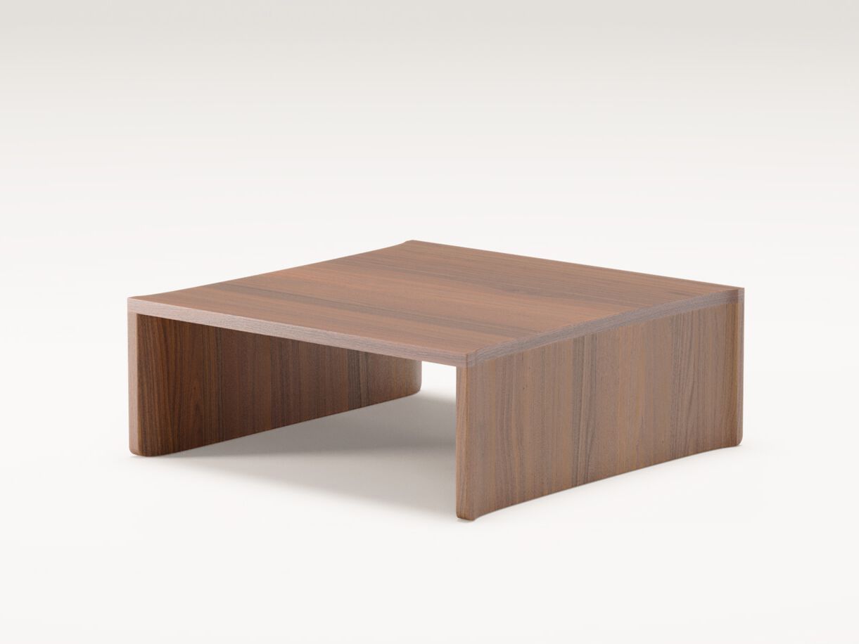 Квадратный низкий журнальный столик из грецкого ореха Wewood купол ARCH-00115201