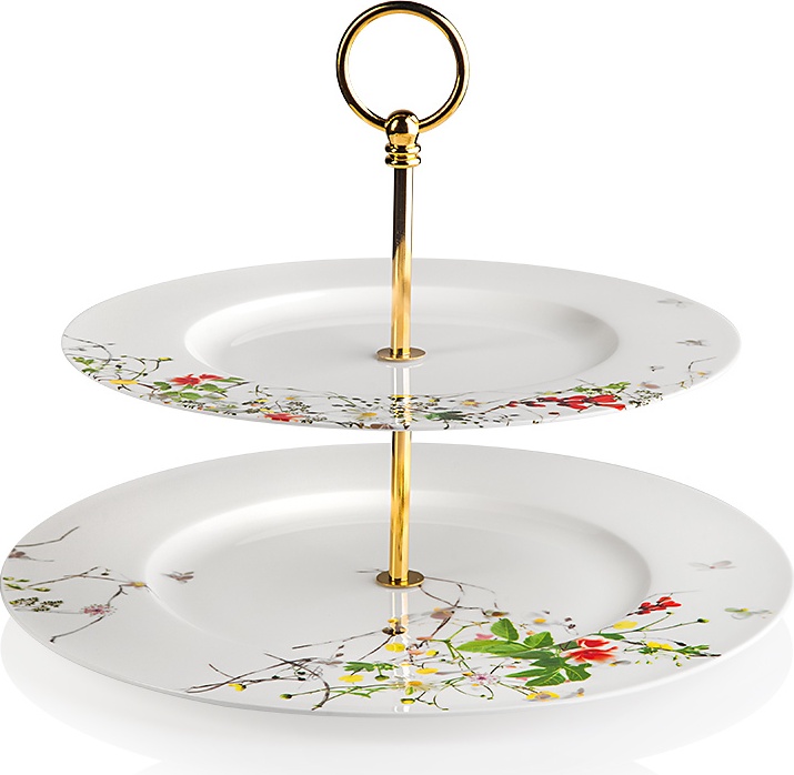 10586409 Rosenthal Этажерка двухъярусная Rosenthal Дикие цветы 33см, фарфор Фарфор 