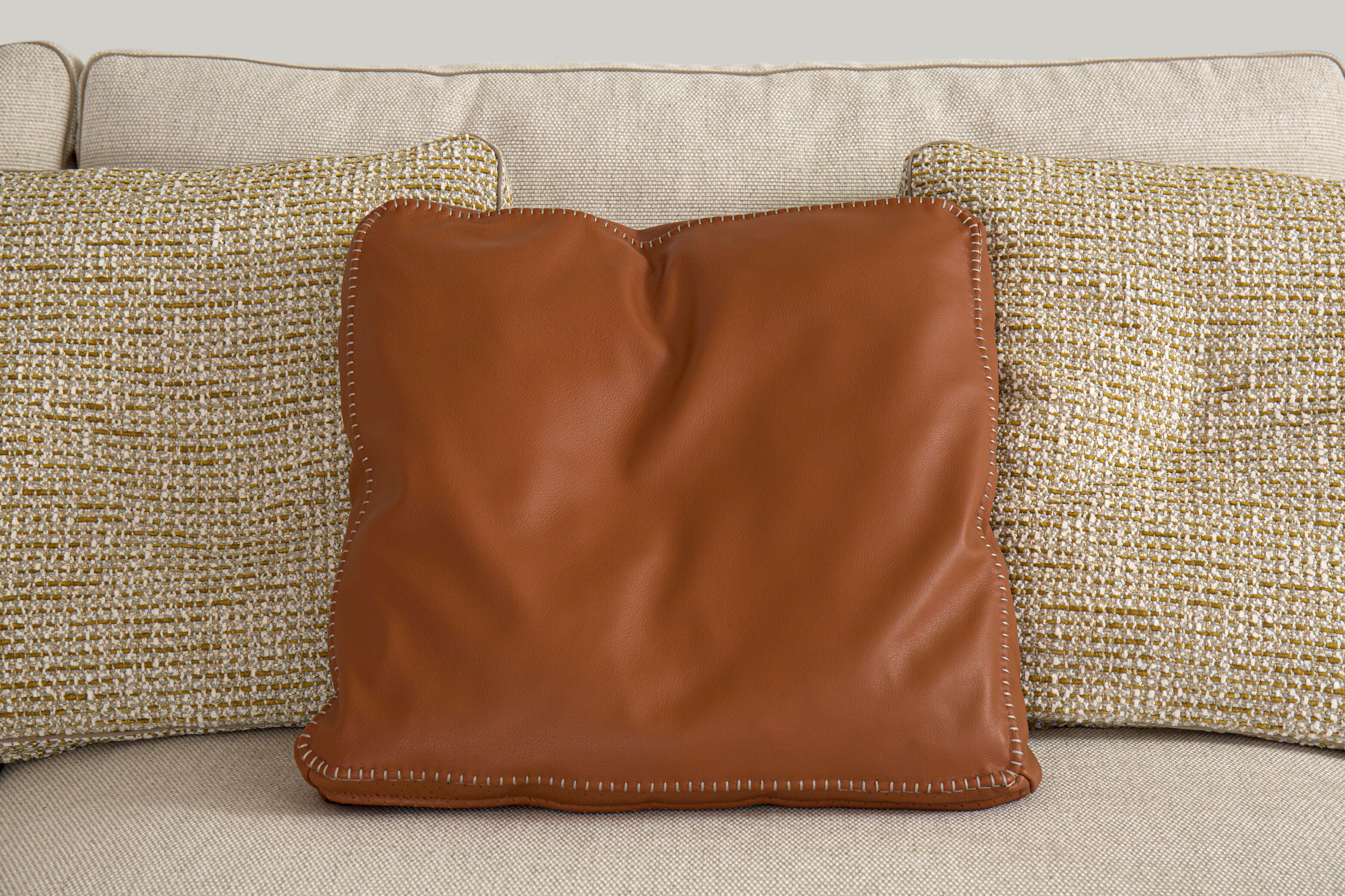 Секционный диван из ткани и кожи Borzalino MARTIN ARCH-00086169 - Вид №6