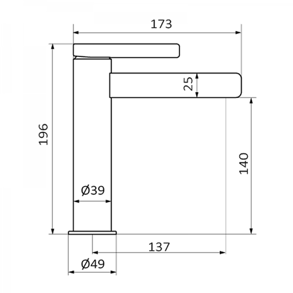 74540743 PREMIUM Inox XL Умывальник смеситель Нержавеющая сталь GRB MIXERS AXIS - Вид №1