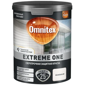 Фасадная краска Omnitex Extreme One полуматовая цвет белый база BW 0.9 л 89438511 STLM-2089710