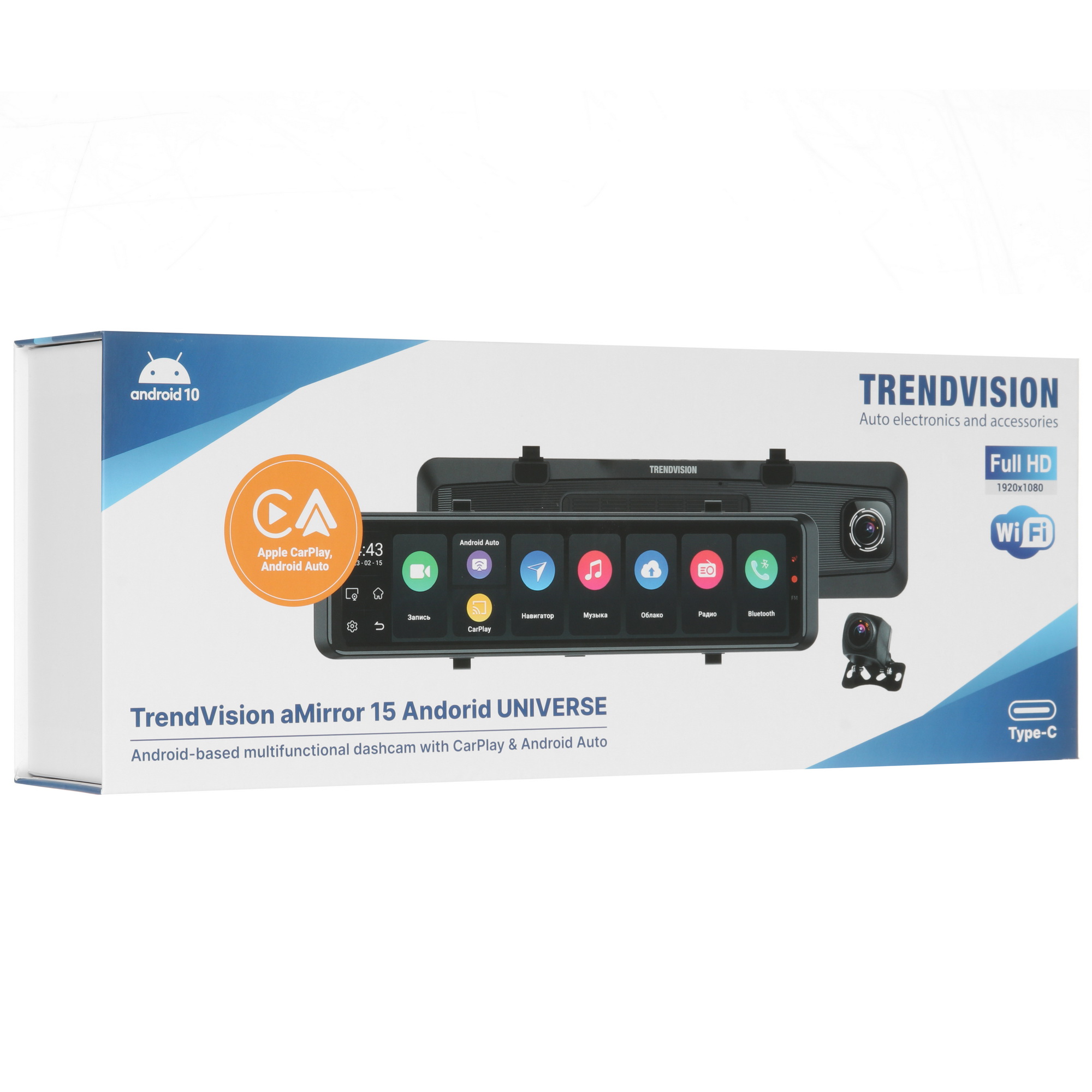 5634967 Видеорегистратор-зеркало TrendVision 15 Android UNIVERSE STDN-0114934 - Вид №11