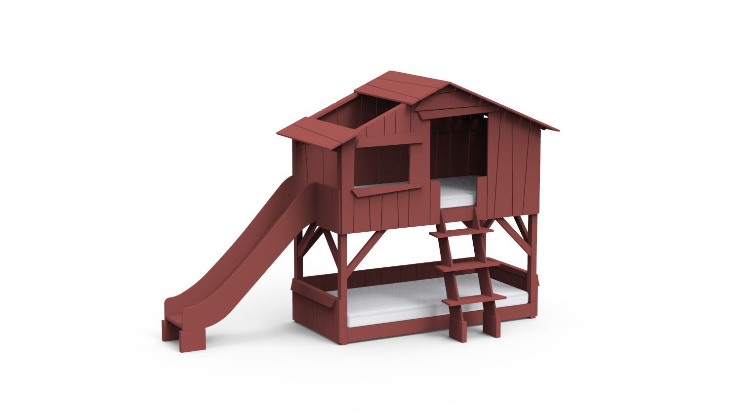 МДФ двухъярусная кровать с горкой Mathy by Bols TREEHOUSE BEDS &amp ARCH-00072798 - Вид №17