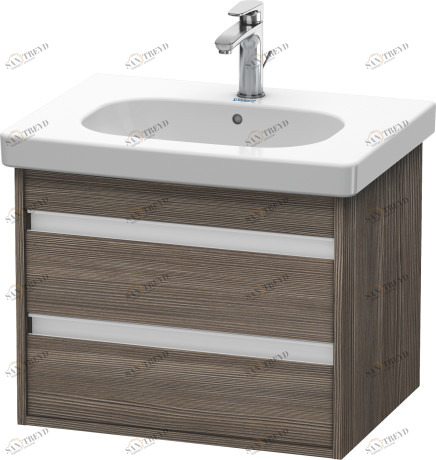 KT665005151 Тумбочка подвесная Ketho #KT6650 600 x 455 мм Сосна коричневая, декор Duravit