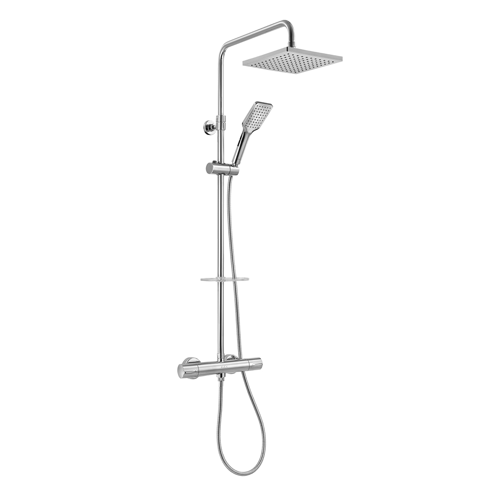 102102490  Термостатический смеситель для душа на телескопической колонке Eca 