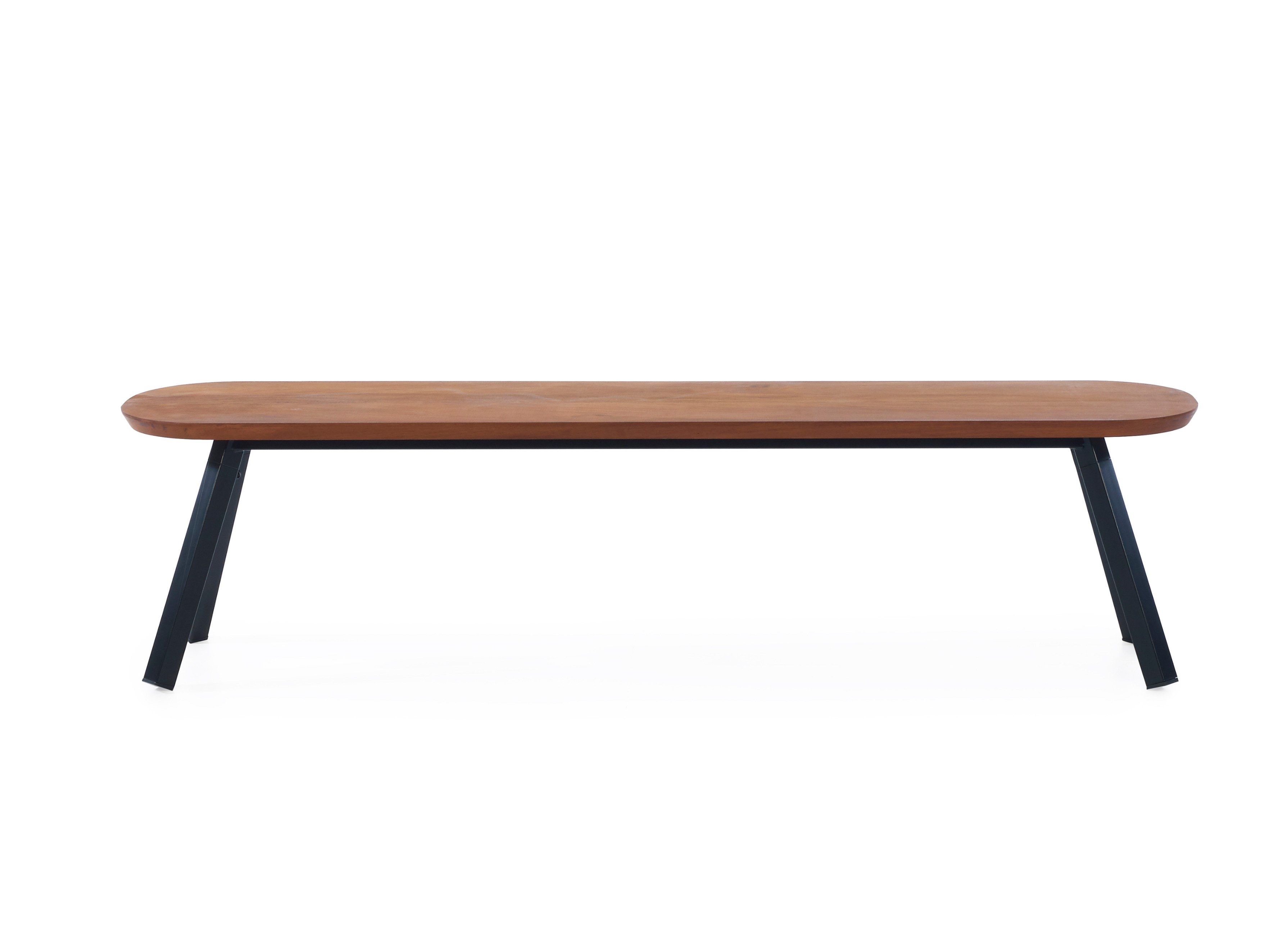 Садовая скамейка Iroko и окрашенная стальная основа RS Barcelona YOU AND ME ARCH-00089048 - Вид №5