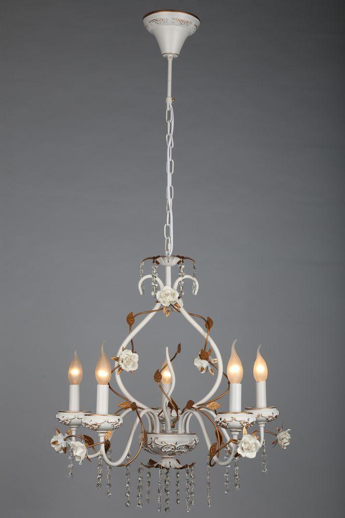 Подвесная люстра Omnilux OML-77903-05 OMNILUX ДИЗАЙНЕРСКИЕ 185629 Белый  - Вид №1