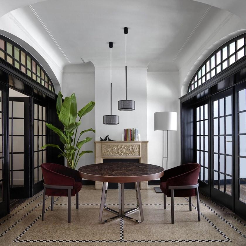 Ligne Roset Раздвижной круглый обеденный стол из керамогранита  0e50ds30-0050ds2n  - Вид №6