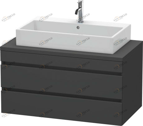 DS531904949 Тумбочка для консоли DuraStyle #DS5319 1000 x 548 мм Графит матовый, декор Duravit