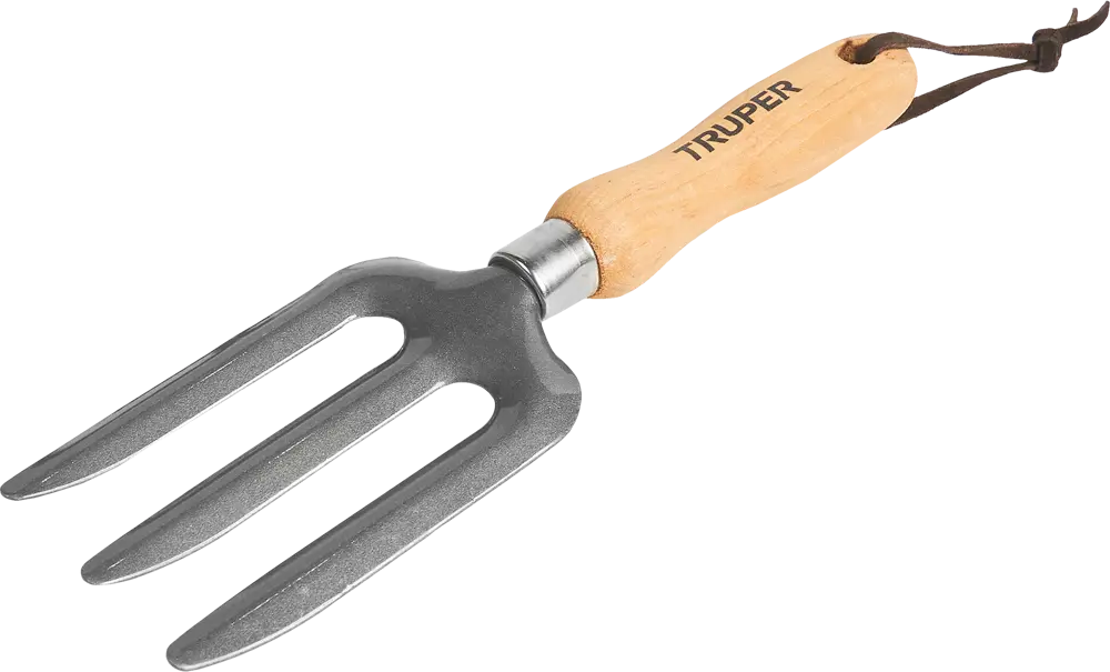 Посадочная вилка Truper с деревянным черенком для бережной пересадки растений 86170258