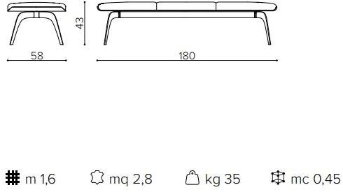 True Design Мягкая скамья Millepiedi sun-id-1345334 - Вид №5