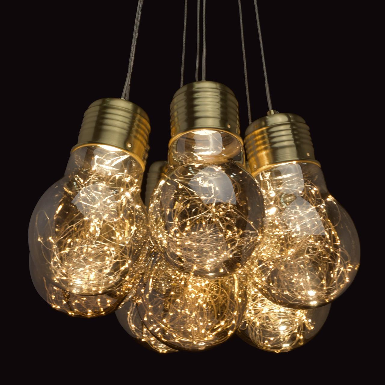 Подвесная светодиодная люстра MW-Light Фрайталь 6 663011707 MW-LIGHT ДИЗАЙНЕРСКИЕ, ФРАЙТАЛЬ 6, ШАР 187044 Серый  - Вид №3
