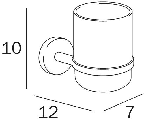 INDA® Подставка для зубных щеток из матового стекла Forum A36100 - Вид №2