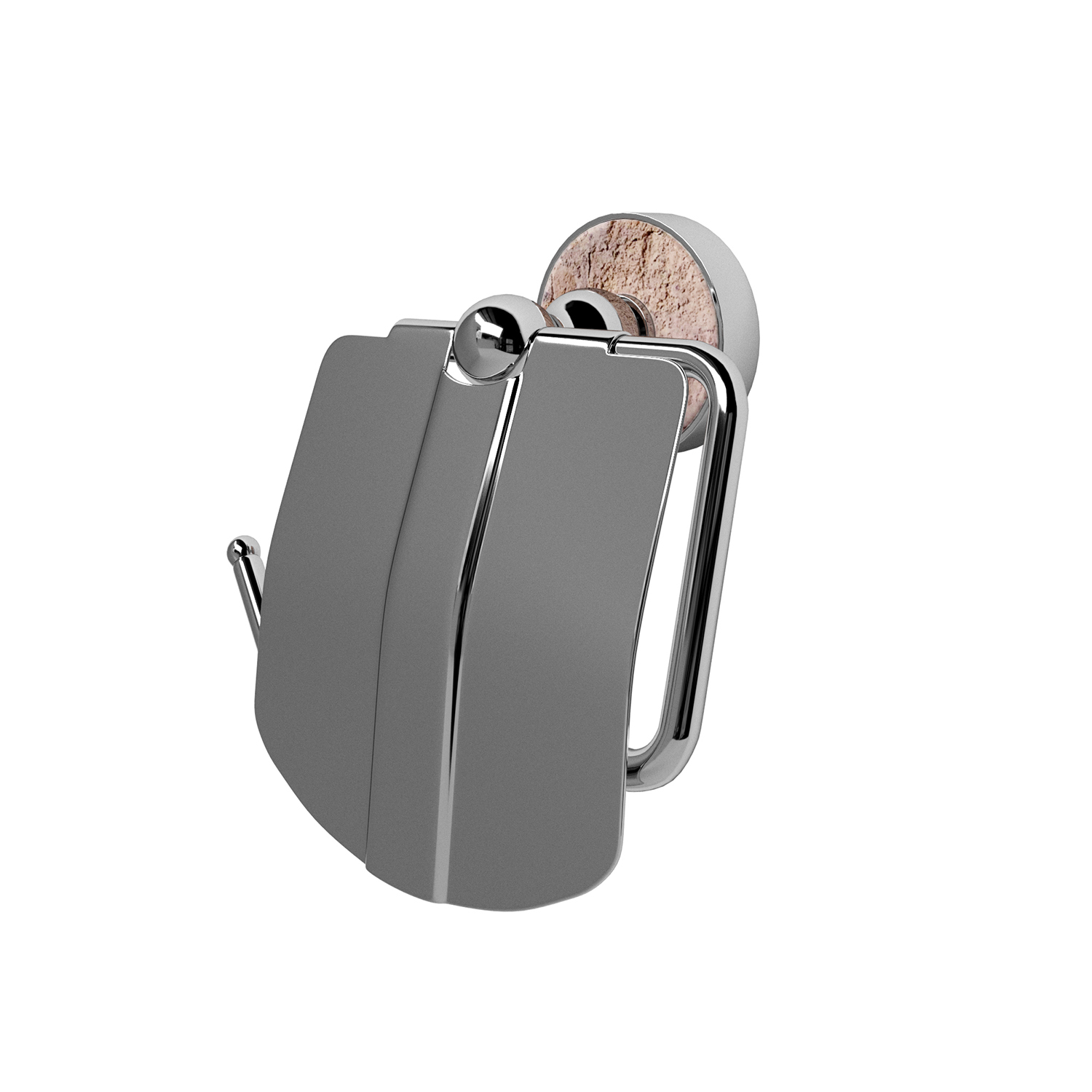 K-7725 Nau Держатель туалетной бумаги с крышкой WasserKRAFT Nau K-7700  - Вид №1