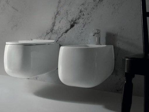 33120101.01 Подвесной унитаз 550х335х450 мм Alice Ceramica Nur безободковый выпуск в стену Белый глянцевый - Вид №4