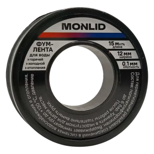 Фум лента для воды MONLID 12x0.1 мм 15 м