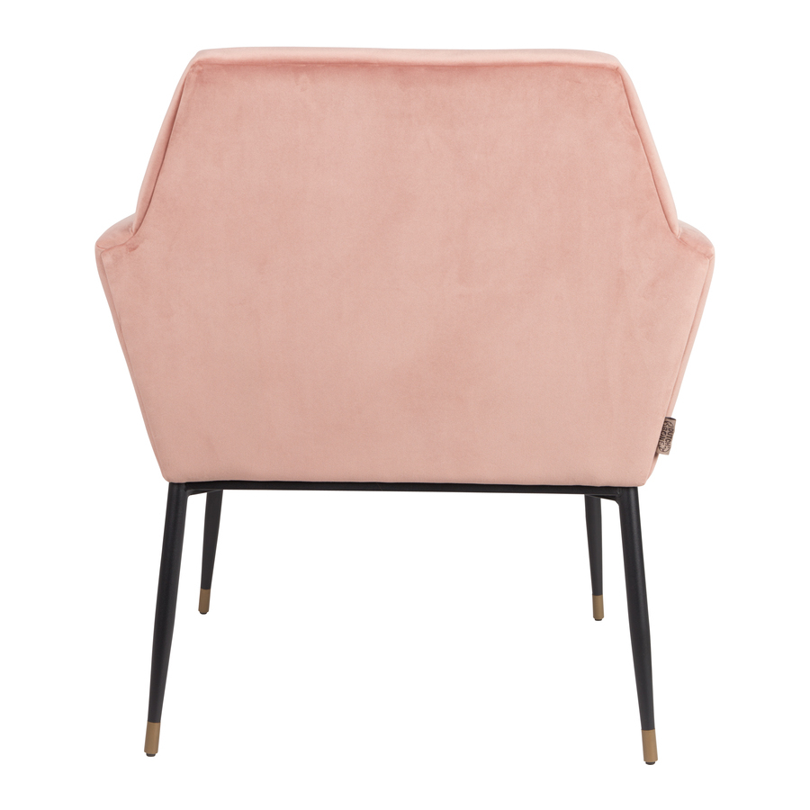Кресло Kate розовое высокое под бархат на тонких ножках Dutchbone 1200152 - Вид №6
