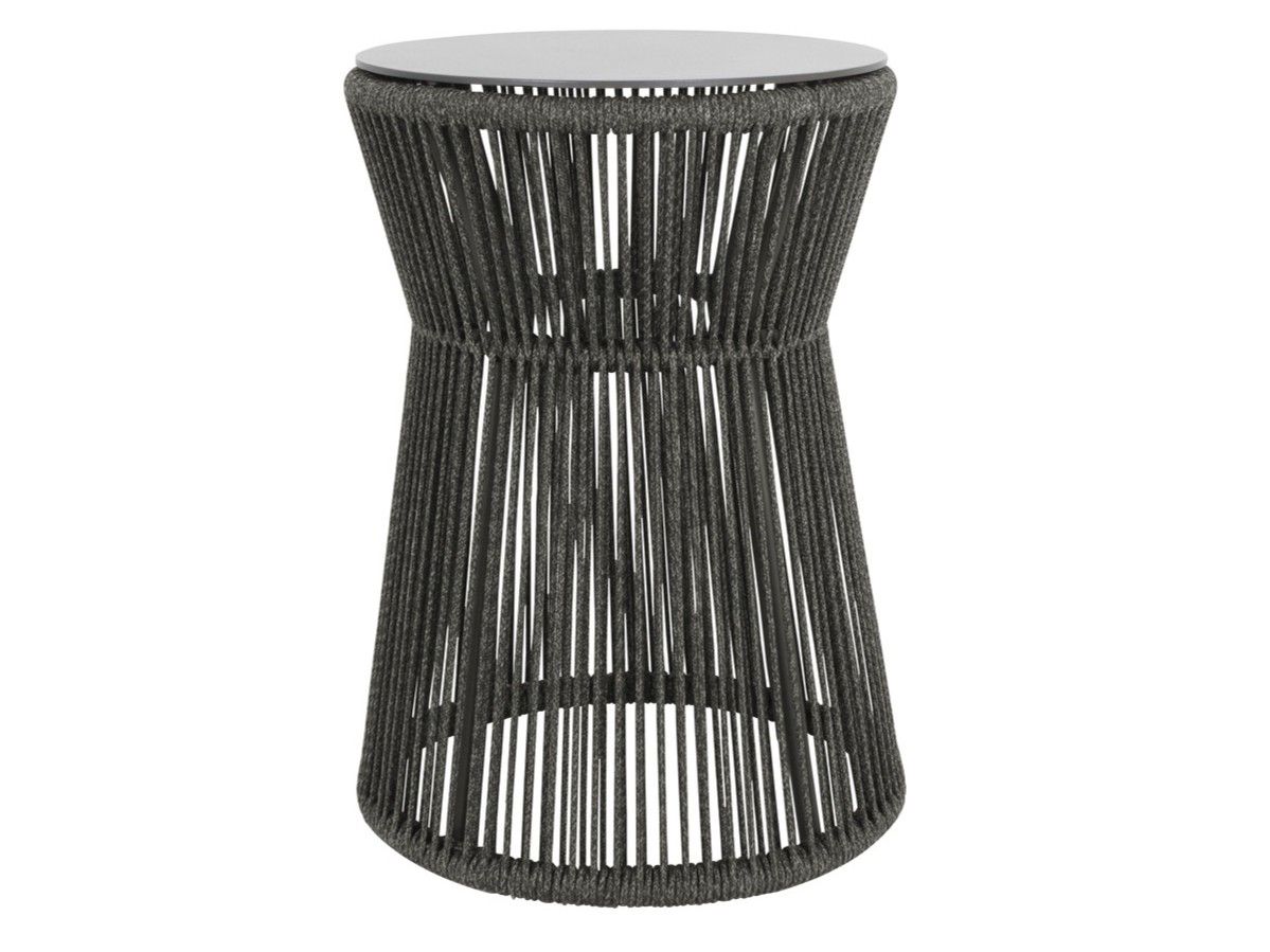 Круглый журнальный столик из морской веревки и алюминия JANUS et Cie узел ARCH-00100582 - Вид №1