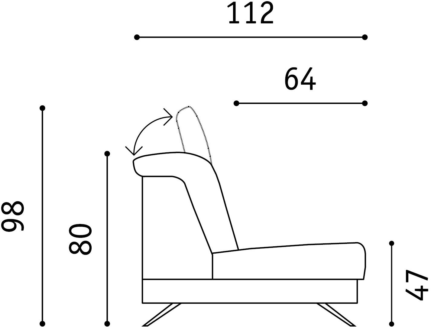 Febal Casa 3-х местный тканевый диван с подголовником Scena sun-id-1397588 - Вид №40