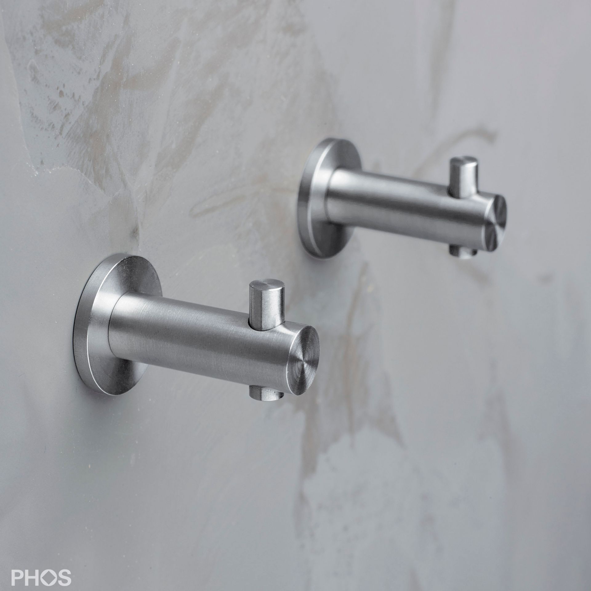 H12-35R25-B Крючок для полотенец ø12 мм, длина 3,5 см с розеткой PHOS  - Вид №1