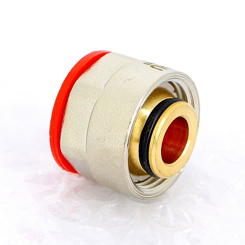 Соединитель обжим-В никелированный для трубы RAUTHERM S REHAU 20х2 250617 - Вид №2