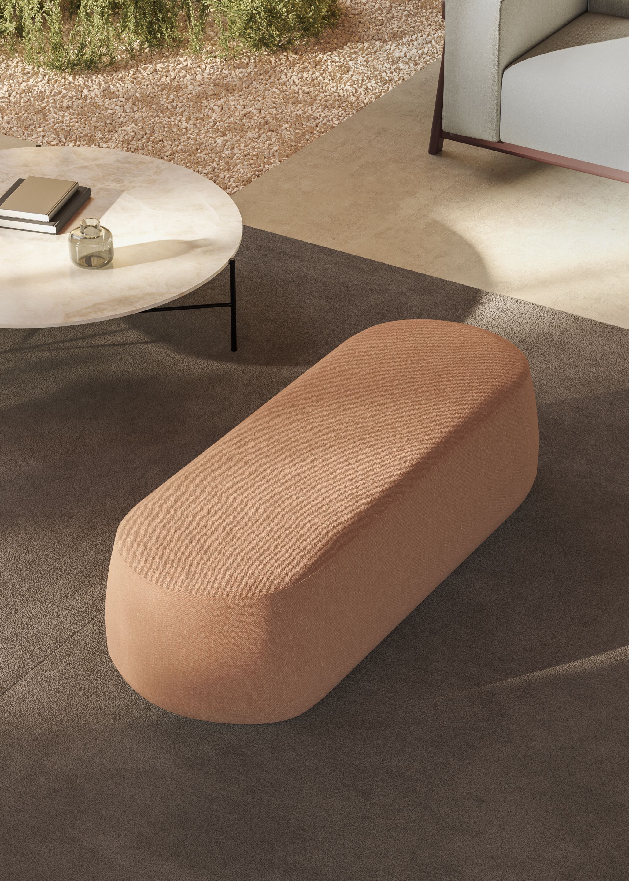 Овальный пуф из ткани Omelette Editions MOLE ARCH-00136444 - Вид №1