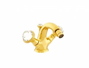 051225.E00.62 Смеситель для биде на одно отверстие с кристаллами сваровски Сатин никель