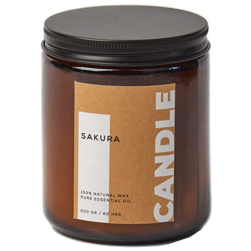 Свеча ароматизированная Sakura коричневый 9 см 89348176 STLM-2113343 Santreyd  - Вид №1