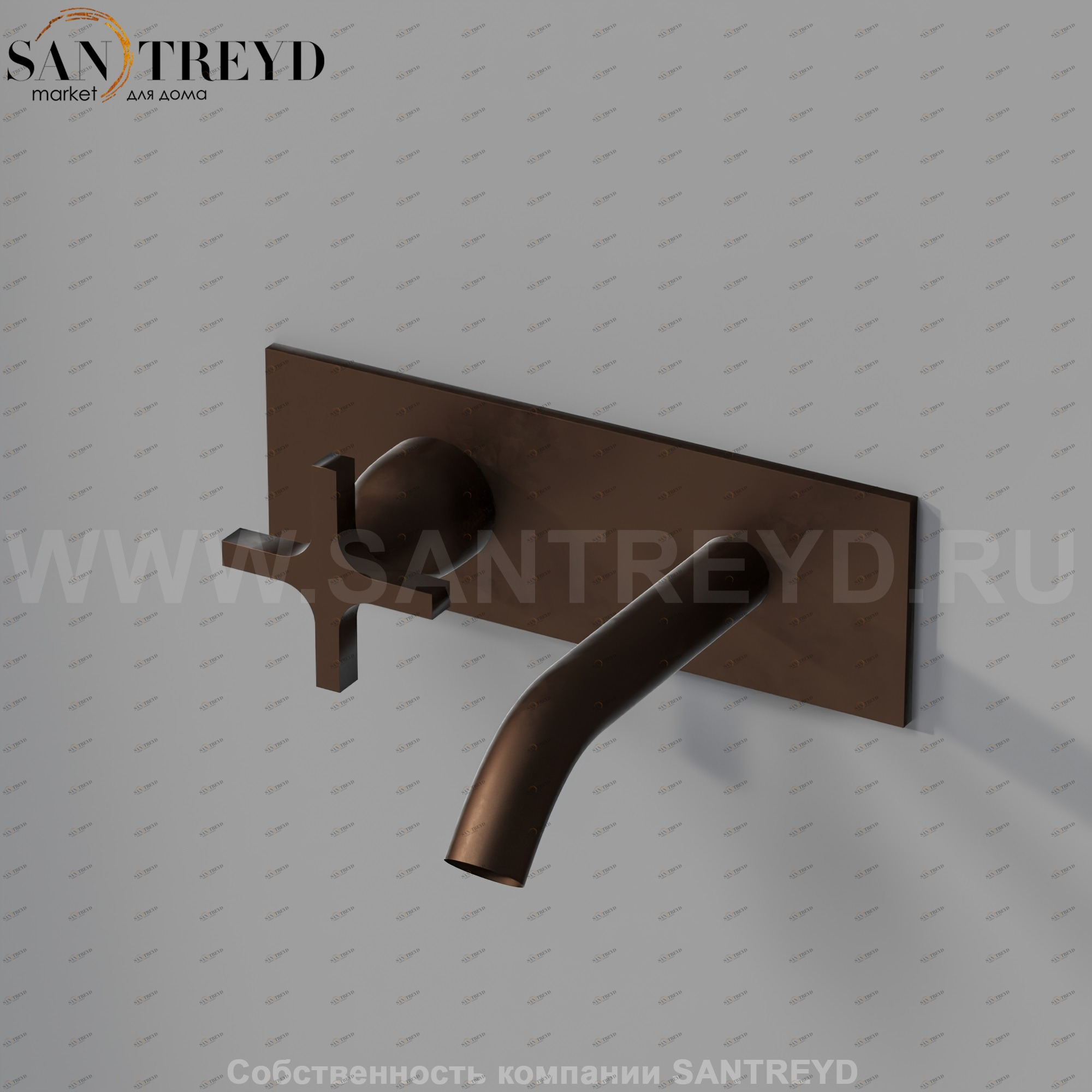 Встроенный смеситель AMEM333BR MEMORY для раковины бронзовый Agape