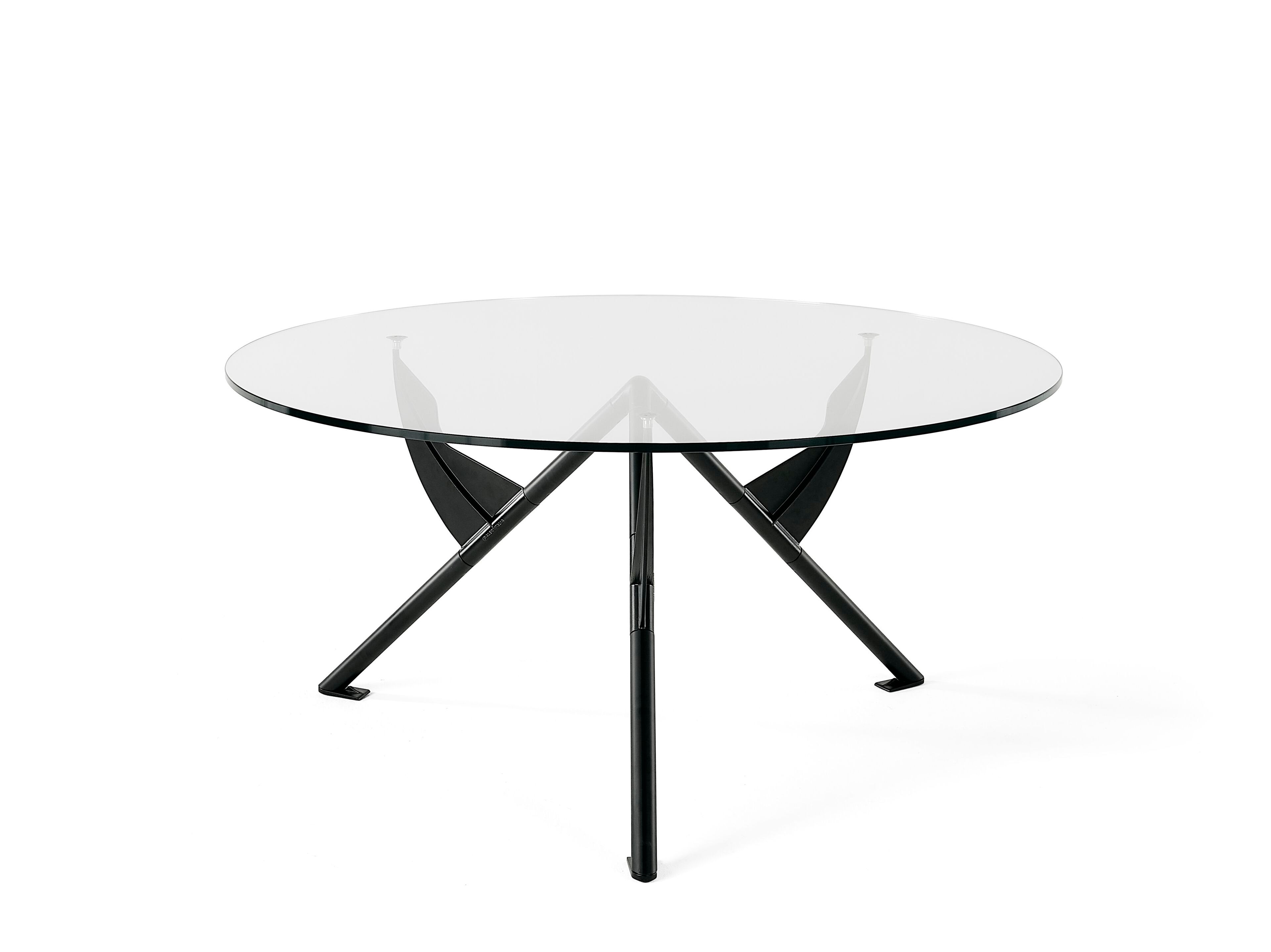 Круглый стол из стали и хрусталя BALERI ITALIA PRESIDENT M ARCH-00137565 - Вид №1