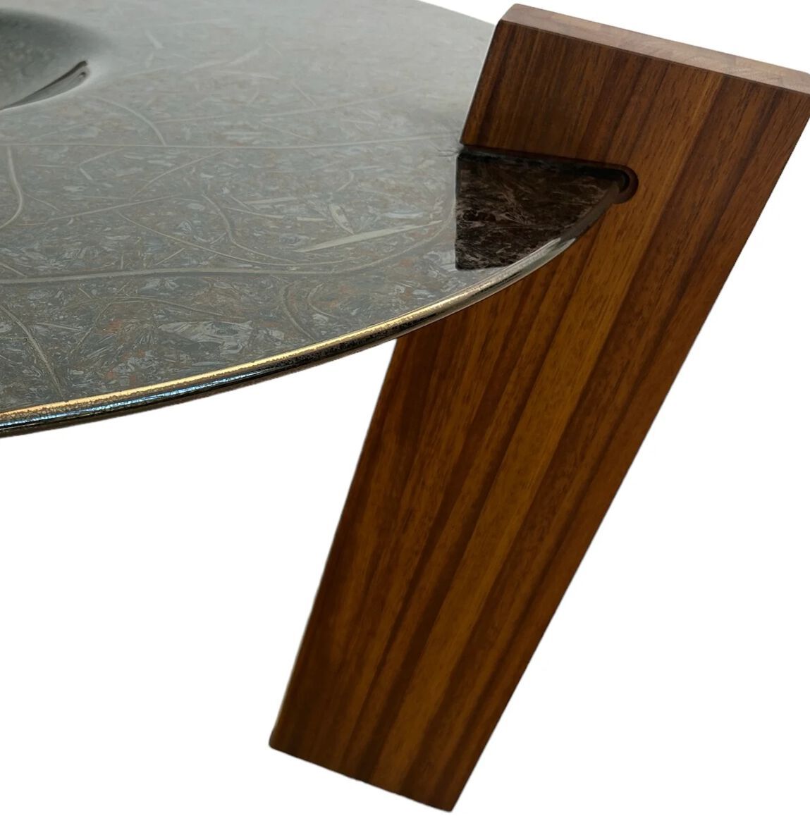 Круглый стол из дерева и стекла PlusObject SATURN ARCH-00019917