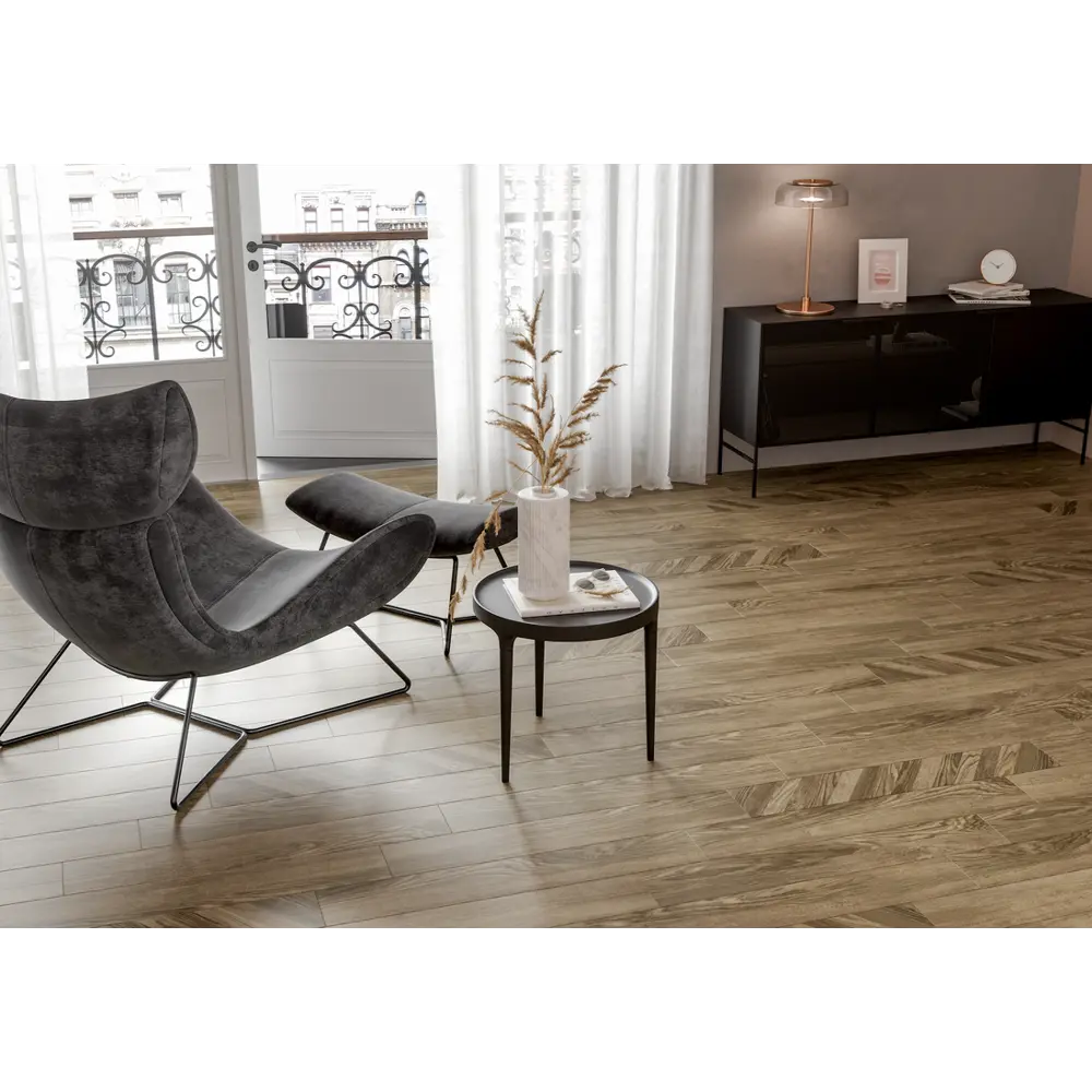 Керамогранит Golden Tile Wood Chevron 15x90 см 1.08 м² цвет коричневый 82731861 STLM-2169209 WoodChevron - Вид №4