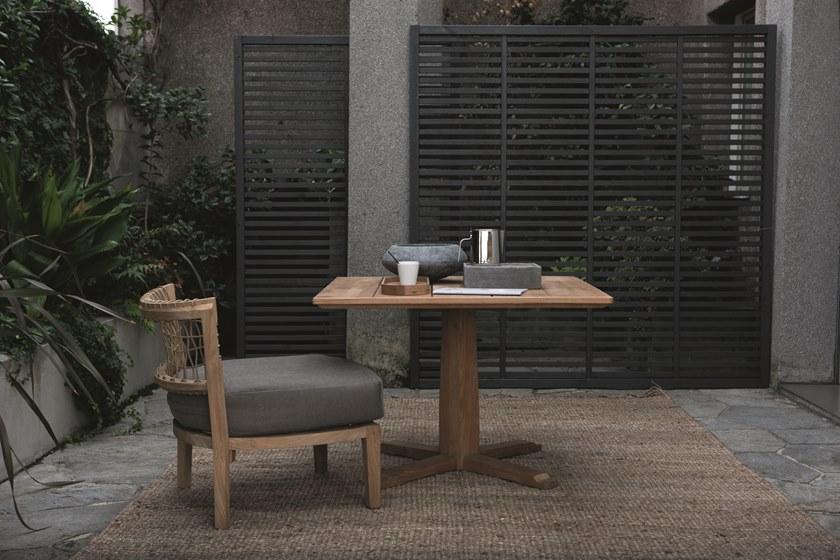 Unopiù Квадратный стол из тика с основанием 4 звезды Synthesis Tasyqb - Вид №4