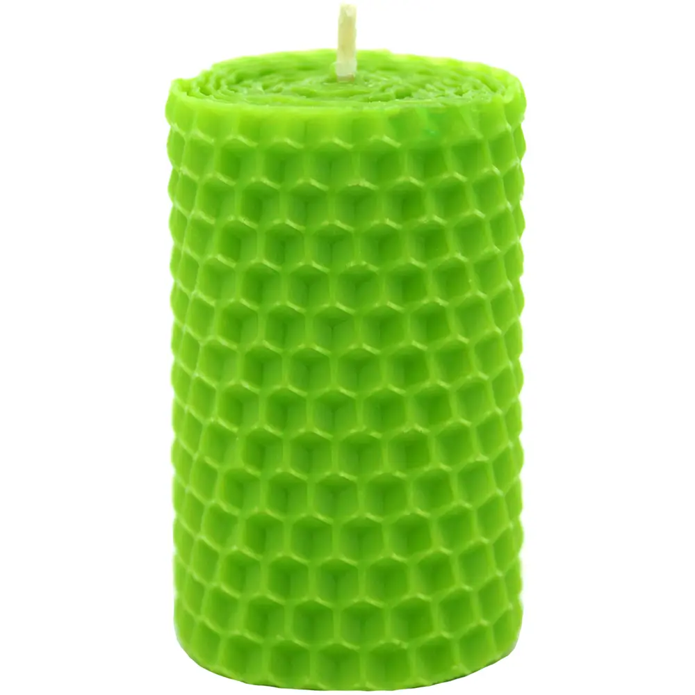 Свеча вощинная цилиндр желто-зеленая 4x6.5 см 86389078 STLM-2099523 EVIS 